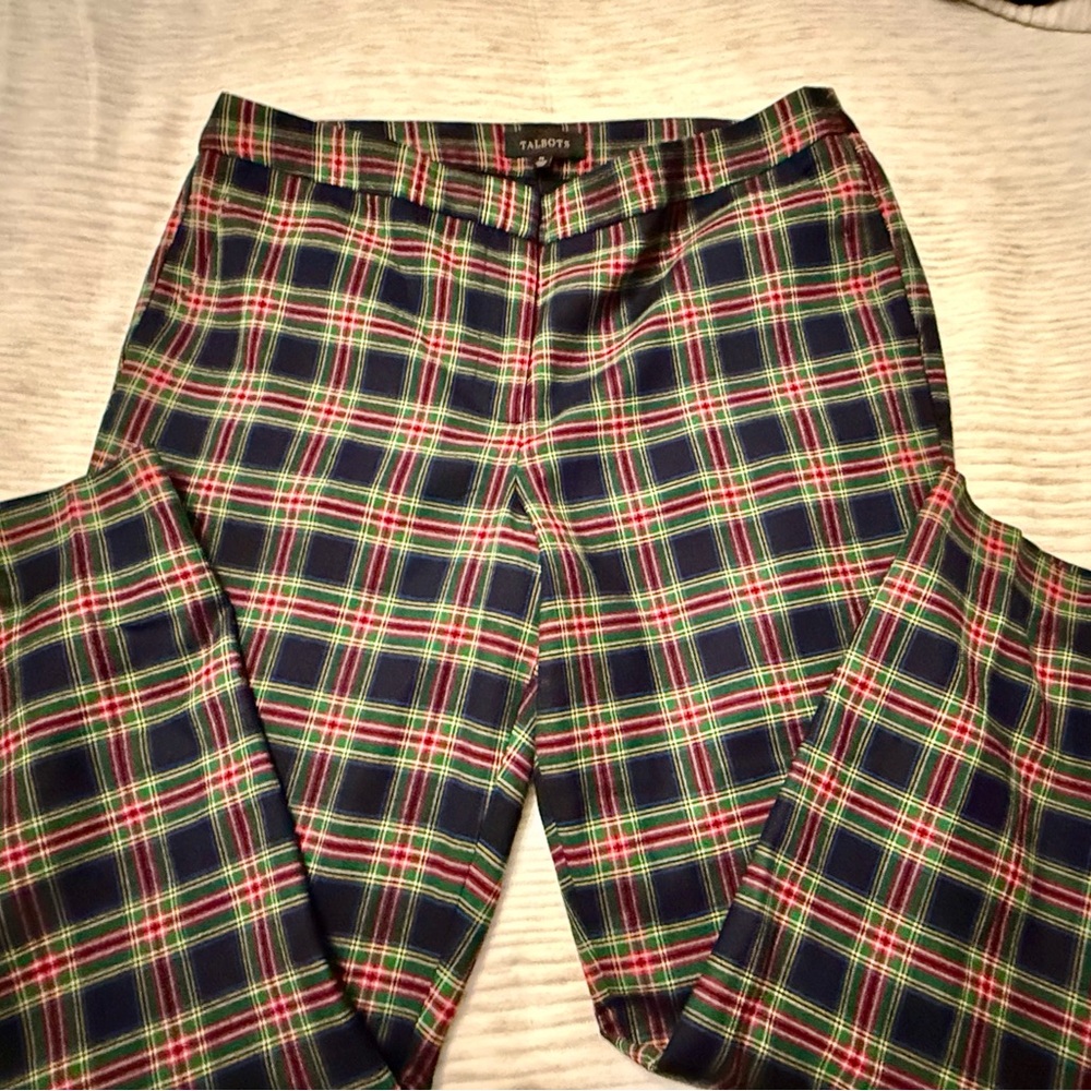 Talbots Multicolor Plaid Trousers